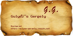Gulyás Gergely névjegykártya