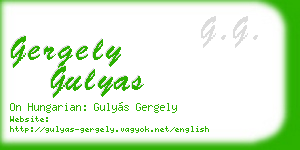 gergely gulyas business card
